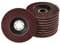 Lot de 10 disques à lamelles Ø 115 mm, grain 40, marron, qualité professionnelle, pour métal et bois, pour meuleuse d'angle, disques à lamelles, disques abrasifs