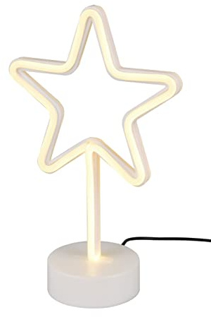 Reality Leuchten Star Lampada da Tavolo, Bianco