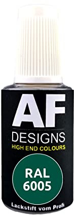 Alex Flittner Designs Pintura de barniz RAL 6005 mate, 20 ml, pintura de recompatible conción, pintura de madera, metal, muebles de baño