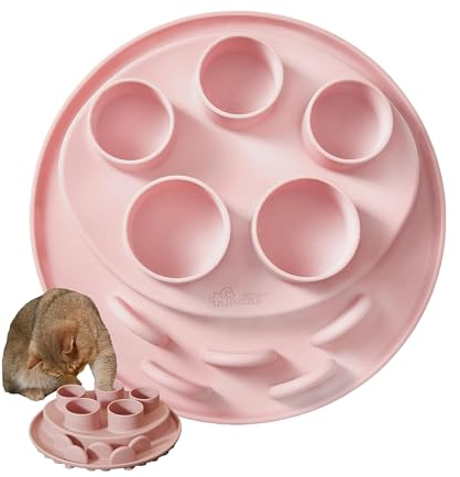 Puzzle Feeder Katzenbaggermatte, langsamer Feeder für gute Essgewohnheiten bei Katzen, Katzenfuttermatte für langsames Fressen, Katzenleckerli-Spielzeug, interaktives Katzenspielzeug für