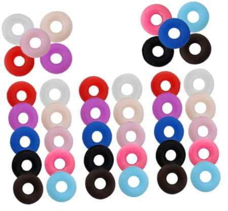 VALICLUD Perline Di Gomma Per Gioielli Set Da 100 Pezzi - Perline Di Gomma Per La Creazione Di Accessori E Gioielli