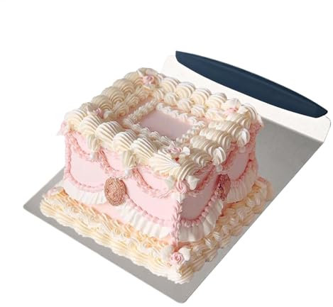 Espátula para levantar pasteles, elevador seguro para tartas, elevador inferior de acero inoxidable, bandeja cuadrada para tartas, herramienta para mover pasteles, herramienta para hornear pasteleros,