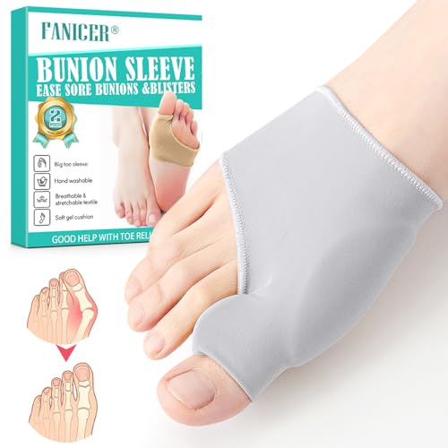 Nimisyra Orthèses Hallux Valgus, Chaussettes Valgus, Separateur Orteil Pour avec Silicone Coussinet, Convient pour Femmes Hommes, élastique et Doux Chaussettes Correctrices(37-43 M, Gris)