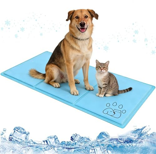 Lereke Tappetino rinfrescante per cani, 90 x 50 cm, per cani e gatti, lavabile, pieghevole, resistente ai graffi, per animali domestici, per cani e gatti