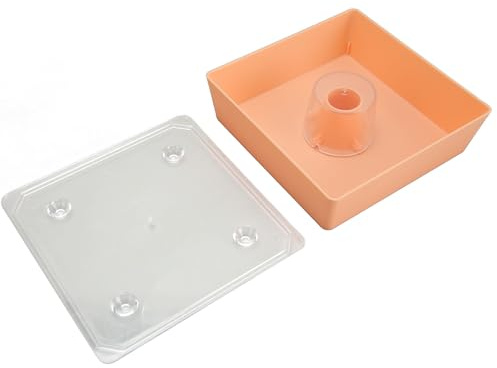 Ejoyous Comedero para Colmena de Exterior Comedero para Colmena de Acrílico y ABS 18,5 X 18,5 X,3 Cm Diseño Cuadrado Resistente a Fugas Fácil de Limpiar para Alimentación de Agua de Apicultura