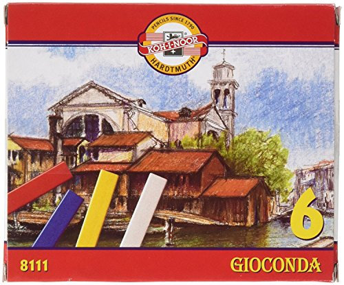 KOH-I-NOOR GIOCONDA 8111 Harte Künstler-Pastellkreiden, für die Schule (6 Stück)