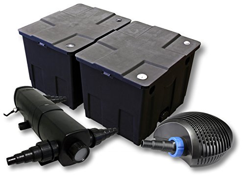 SUNSUN filtros para 60.000l Estanque con 18W Clarificador y 40W ECO Bomba jardin