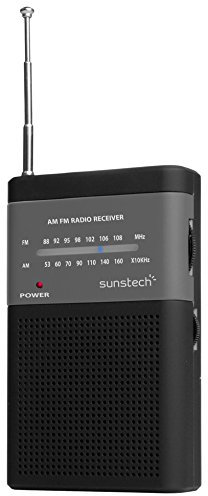 Sunstech RPS42 - Radio portátil con Altavoz, Color Negro