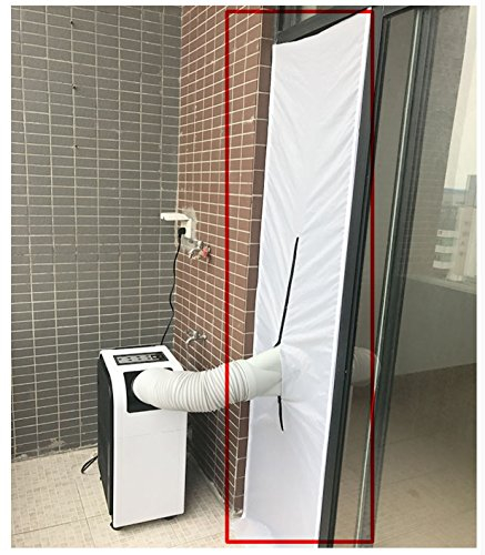 G&M only 48 x 210 cmAirLock Fensterabdichtung für Mobile Klimageräte und Ablufttrockner(max. Türgröße 50 x 210cm) (210 x 48 cm Weiß)