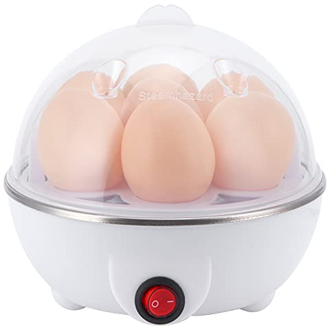 Tissting Cuociuova Elettrico, Bollitore Elettrico Multifunzione in Acciaio Inox con Capacità per 7 Uova, Design Elegante per Cucina Domestica e Ristorante