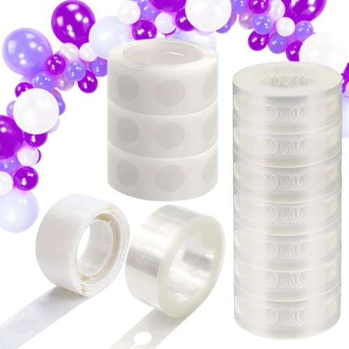 OWLKELA 12 Rouleaux au Total - Bande de Ballons Arche Kit - 8 avec Trous et 4 avec Adhésif - Fêtes, Mariages, Anniversaires, Baby Showers, Graduations - Guirlande pour Ballon