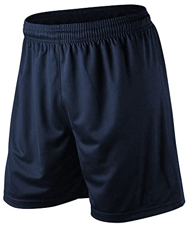 Athletic Sportswear Short de Football pour Enfants garçons Filles Premium PE Running Gym Sports Fitness Shorts, Bleu Marine, 11-12 Ans