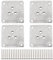INCREWAY Befestigungsplatten, 4 Stück, strapazierfähige Sofabein-Montageplatten, flach, langlebig, Stahl, Möbelbein-Befestigungsplatten mit Schrauben für Sofa, Couches, Stuhlsitze