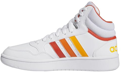 adidas Damen Hoops 3.0 MID Shoes Schuhe, Cloud White/preloved red/ORANGE, 37 1/3 EU