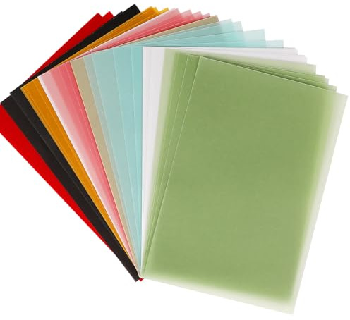 Operitacx Coloured Tracing Paper Sheets 6X4 Inch Transparent Vellum Paper for Sketching Calligraphy and Creative Craft Projects