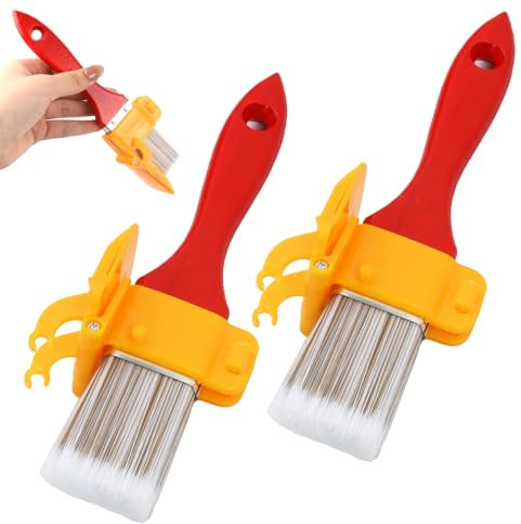 2 Piezas Herramienta de Corte de Pintura Herramienta de Borde de Cepillo de Pintura Bordeador de Pincel para Hogar, Oficina, Habitación, Pared, Techos, Bordes