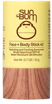 Sun Bum Original SPF 40 Cooling Face and Body Sunscreen Stick - Water resistant Broad Spectrum Facial Sunscreen - Hawaii 104 Act Compliant (Made Without Octinoxate & Oxybenzone) - Travel Size - 0.7 oz