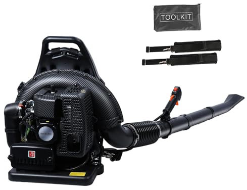 FBJAMZ Souffleur de Feuilles à Dos à Essence, souffleur de Feuilles à Essence, avec Bretelles de Sac à Dos réglables, pour Cour, Jardin