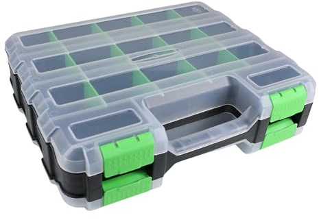 34 organizadores de compartimentos extraíbles de 12.6 x 10.6 pulgadas, caja de almacenamiento de herramientas con múltiples compartimentos para el hogar organizador de caja de herramientas