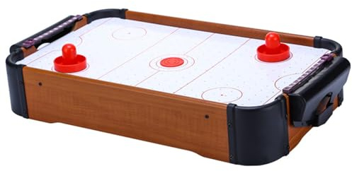 Hperu Table de Jeu de Hockey sur air Table 20 Pouces, avec 2 rondelles et 2 poussoirs, Jeu Hockey sur air Portable avec Ventilateur Puissant pour Chambre d'enfants, Salon - pour Enfants
