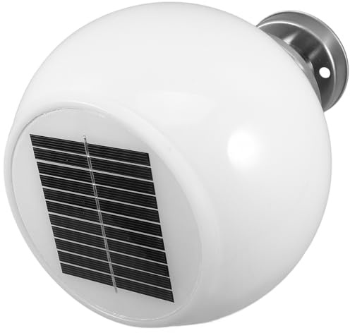 WOONEKY Lámpara Solar de Poste Redonda Luz LED para Jardín Exterior Fácil Instalación Diseño Elegante y Energía Solar para Iluminación Sostenible Color Aleatorio