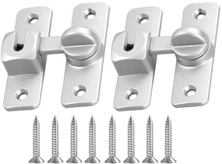 Serrure de porte coulissante robuste en alliage d'aluminium sans perçage Accessoires nécessaires pour les locataires et les hôtels pour assurer une sécurité supplémentaire lors de la serrure de porte