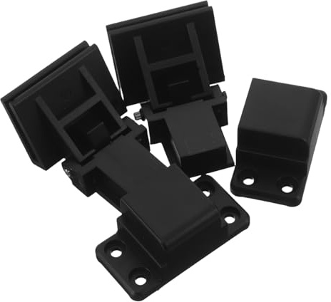 GARIOUANS Bisagra de Tapa Antipolvo para Tocadiscos Negra, Par de Bisagras de Repuesto Compatibles, Movimiento y Seguro para Mantenimiento de Platos Giratorios, Accesorios para Discos