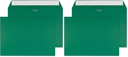 Blake Envelopes Creative Colour 45321 Farbige Briefumschläge Haftklebung Britisches Rennsport Grün C5 162 x 229 mm 120g/m² | 25 Stück (Pack of 2)