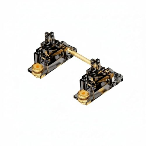 Moyeetings Mekaniskt tangentbordsstabilisatorset med automatisk kompenserande elastisk struktur med skruv-i PCB-kablar och PTFE-dynor. 2 mm till 1,6 mm PCB-kompatibilitet lämplig, svart guld, inte