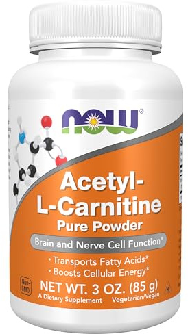 NOW Foods Supplements, ALC (Acetyl-L-Carnitine) Powder, Brain and Nerve Cell Function*, 3-Ounce