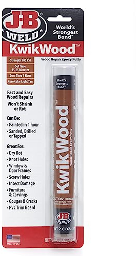 J-B Weld 8258 KwikWood Wood Repair Epoxy Putty Stick-7 inch, Beige