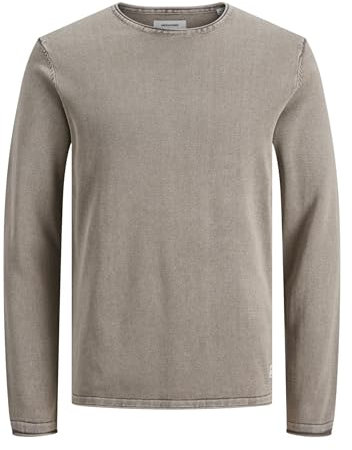 JACK & JONES Herren Jjeleo Knit Crew Neck Noos Pullover, Crockery, XL EU