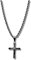 CRBNCNCPT® Kette mit Forged Carbon Kreuz Anhänger | Schwarze Edelstahlkette | Rope Chain | Edle Männer Halskette | Kohlenstoff Kruzifix | Herren Schmuck (Forged Carbon)