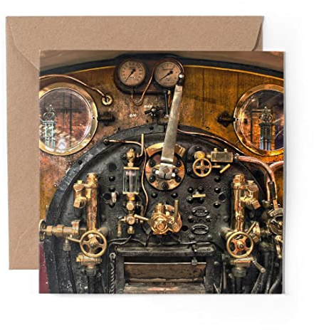 1 carte de vœux (insert photo) – Plaque de pied en train de locomotive – Carte d'anniversaire, Carte Postale Anniversaire, Vierge Célébration Anniversaire #2183