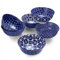 DOWAN Kleine Schüssel, 300ml Keramik-Dessertschalen, Φ11.4cm Eisschalen-Set, Blaues und Weißes, Vintage-Snackschalen im Chinesischen Stil, Bouillonbecher zum Dippen, Beilagen, Soße, 6er-Set