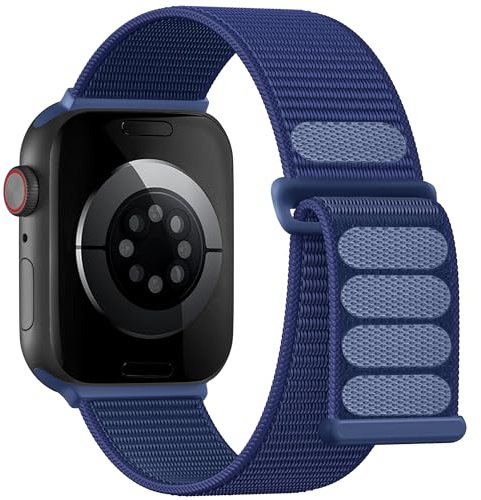 Lenrao Nylonsportarmband kompatibelt med Apple Watch-armband 38/40/41/42/44/45/46/49 mm, för kvinnor och män för iWatch Series 11/10/9/8/7/6/5/4/Ultra SE 3/2/1