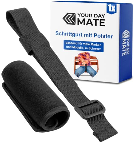 Juego de correa de entrepierna con protector de cinturón para trona, paquete de 2, en negro, correas de cinturón compatibles con Hauck Alpha Beta, Stokke Tripp Trapp, roba, y muchos más