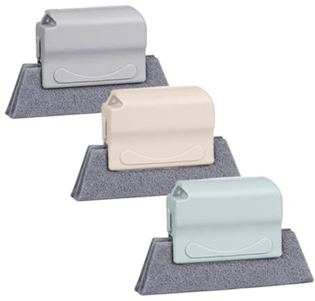 Strumento per pulizia scanalature finestre (3 pezzi), spazzole per pulizia fessure finestre, per angoli, bagno, cucina, spazzola per pulizia piastrelle