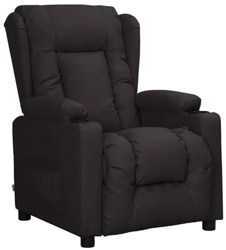 Tidyard Sillón Reclinable Eléctrico con Función de Levantamiento - 3 Posiciones de Reclinado - Cómodo Asiento de Cuero Sintético - Estructura Robusta - Negro Modelo YFXQY-3093443ES