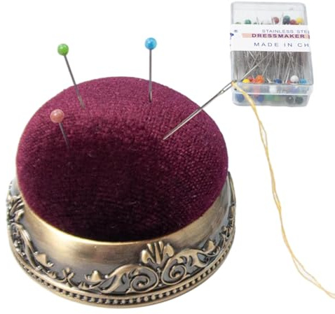 Coussin À Épingles À Aiguilles – Accessoire De Classique | Épingles À Coudre Vintage En Forme De Demi-boule | Support De Coussins À Aiguilles Pour À La Main, Matelassage, Salle D'artis