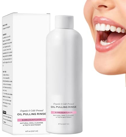 Bad Breath Mouthwash, 8 Fl Oz Brightening Mouth Rinse, 6.49 Inches Bubble Freshener with Gentle Formula, Care with Whitening Effect, Hygiene Design, Home Accessories for Adults Removal Cleaning