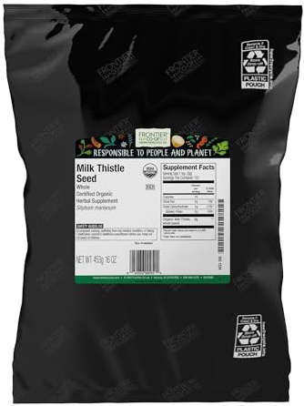 Frontier Co-op Organic Whole Milk Thistle Seed 1lb | 16 Ounce (Pack of 1)