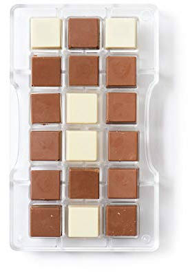 Decora del panel de chocolate del molde, de policarbonato, transparente, 200 x 120 x 23 mm