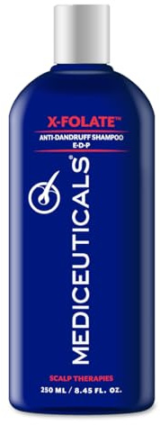 Mediceuticals X-Folate Shampoo Anti Dandruff Shampoo for Women and Men – Persistent Dandruff Control – For Scaly, Flaky Scalp and Scalp Buildup - Reduces Itching - 8.45 oz/ 250ml