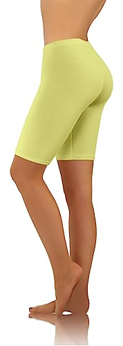 sesto senso Short Court Femme Sport Jaune Fille Coton Coloré Jambes Longues Fitness Yoga Legging XXL Yellow