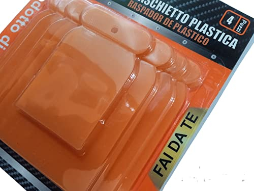 Set di 4 Spatole Raschietti in Plastica – Set di spatole giapponese indicati per Mastice e Anti Corrosive, Riempitivi, Leviganti, Flessibili e Resistenti agli acidi