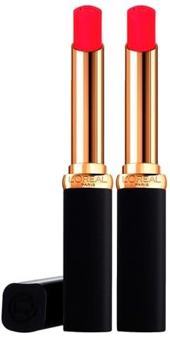 L'Oréal Paris Color Riche Colors of Worth, feuchtigkeitsspendender Lippenstift mit Hyaluronsäure und Arganöl, matter Effekt, langer Halt 16 Stunden, Farbe 100 Pink Worth It – 2 Kosmetika