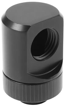eMagTech 1 Unidad De Conector De Codo De Refrigeración por Agua De 90 Grados para PC Rosca G1/4 Llave Dinamométrica Giratoria De Latón Accesorio Final Negro
