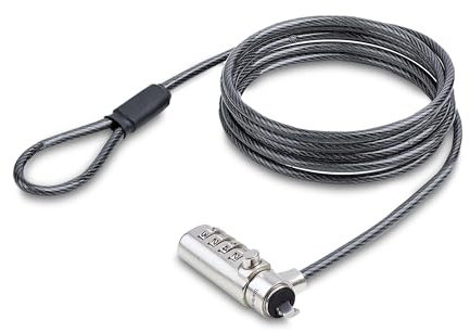 StarTech.com Cable de Seguridad Delgado para Portátil Compatible con Noble Wedge de 2m - Cable Antirrobo - de Combinación