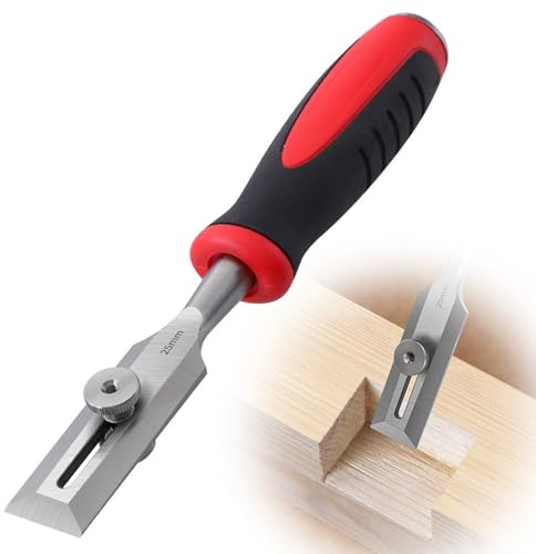 Candeon 25mm Scalpello per Legno, Professionale Scalpelli Limitato Piatto Scalpello, Profondità Regolabile Scalpelli Limitable Wood Chisel per Intaglio Del Legno, Carpenteria